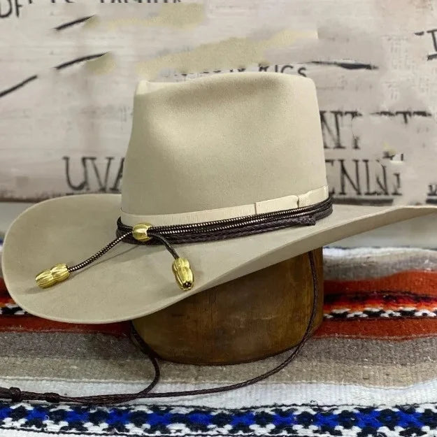 Men's And Women's Fashion Wool Western Cowboy Hat