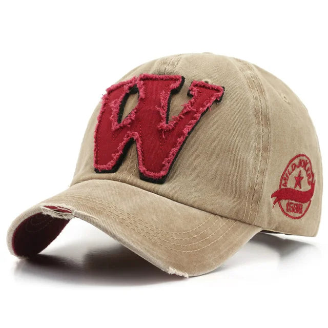 Women Men's Baseball Caps Letters W Embroidery Snapback Hip Hop Hat