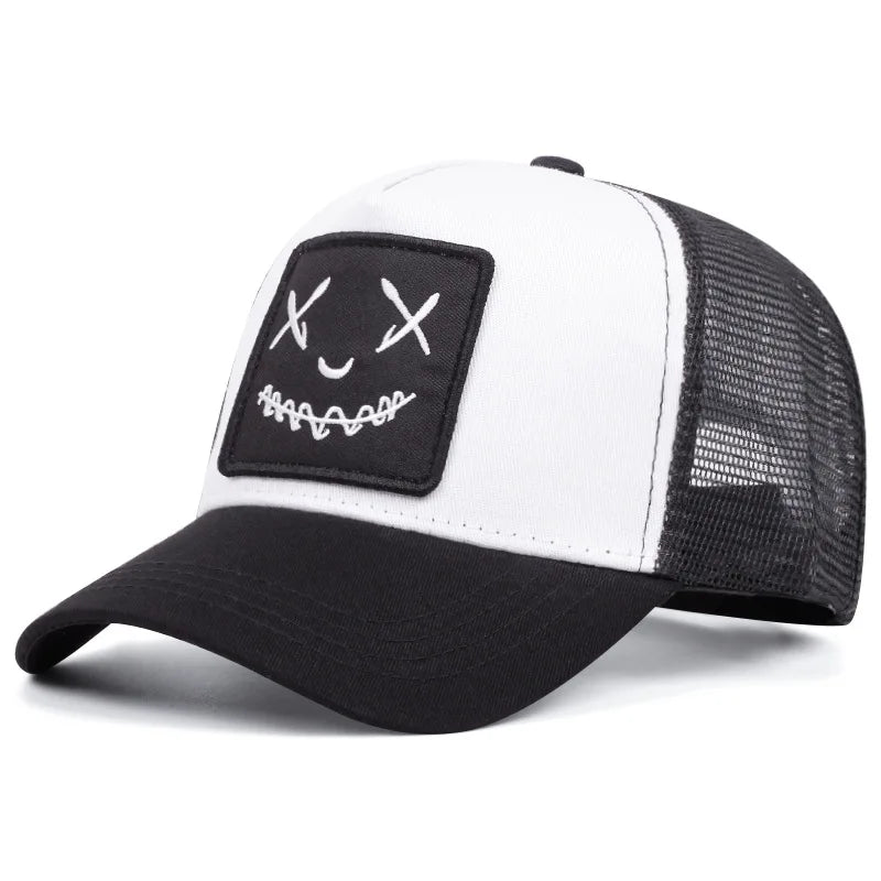 Men Women Smile Face Embroidery Baseball Caps