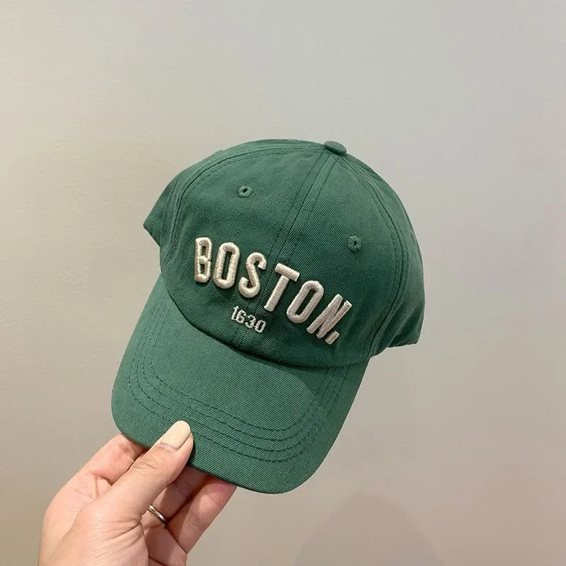Solid Letter Kids Baseball Cap Embroidery Children Girls Boys Sun Hat
