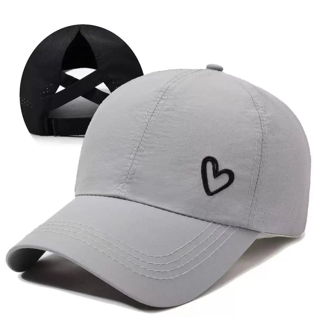 Criss Cross Ponytail Hat Quick Drying Baseball Cap