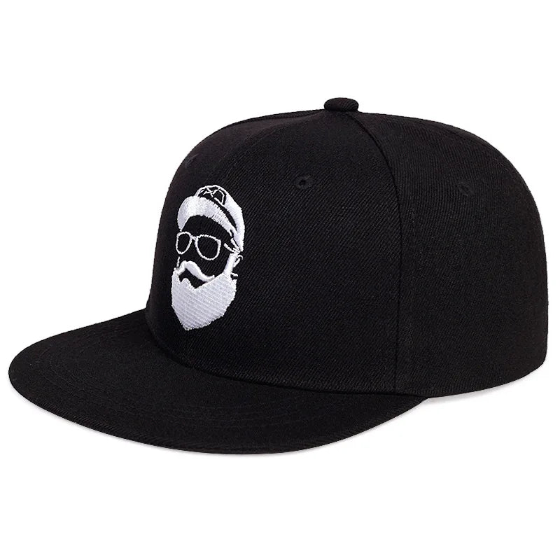 Unisex Uncle Beard Embroidery Hip-Hop Hats Spring Autumn