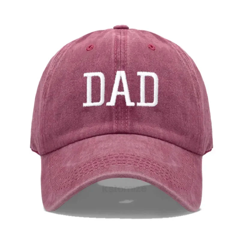 DAD MOM Embroidery Pure Cotton Baseball Cap Fashion Sport Golf Caps Sun Hat