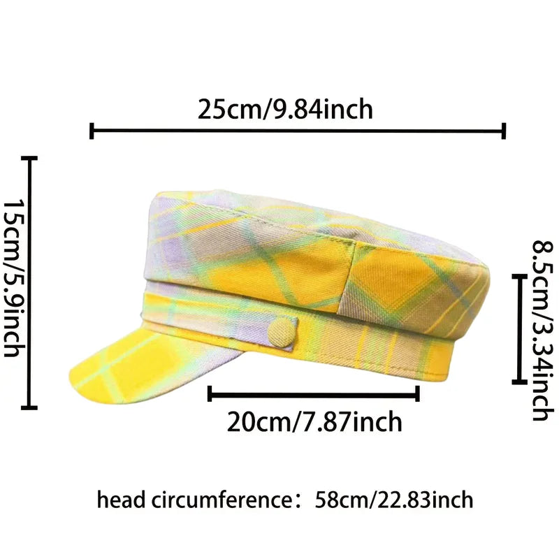 New Sweet Yellow Polyester-Cotton Captain Hat