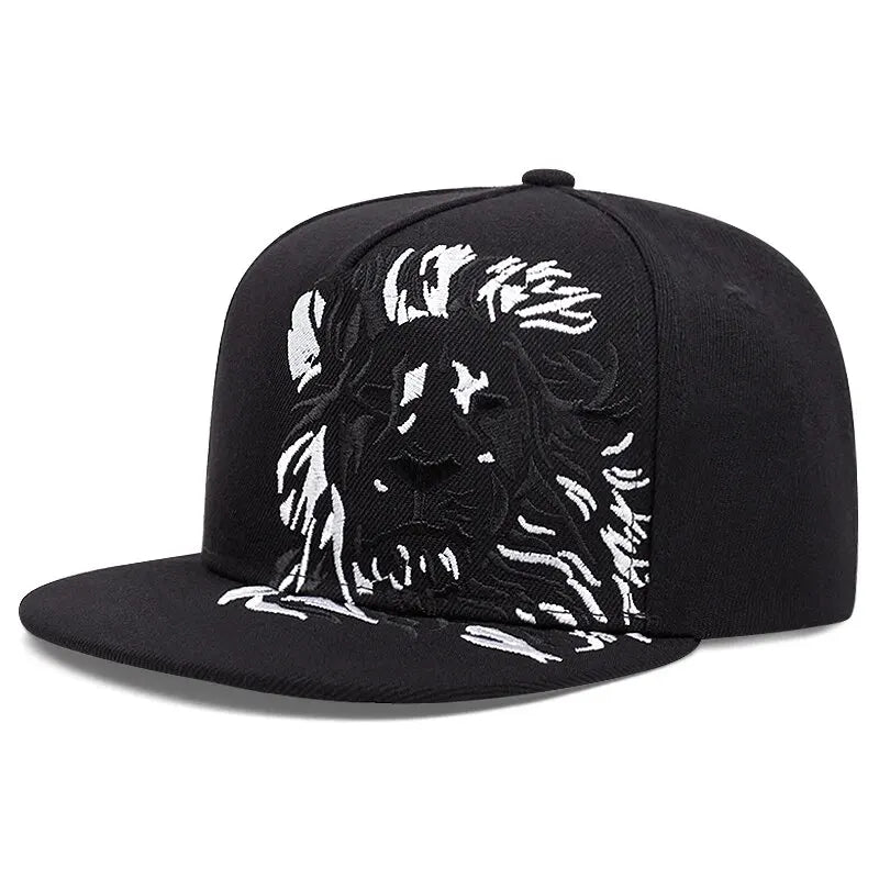 Men Women Lion Embroidered Baseball Cap Summer Outdoor Hat Hip Hop