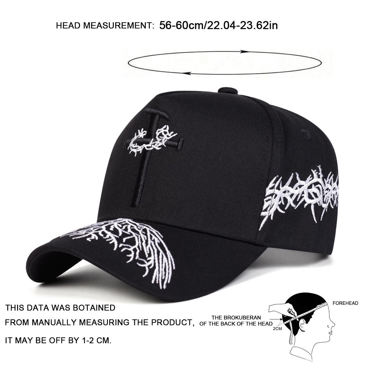 Unisex Iron Wire Nail Embroidery Baseball Caps Spring Autumn
