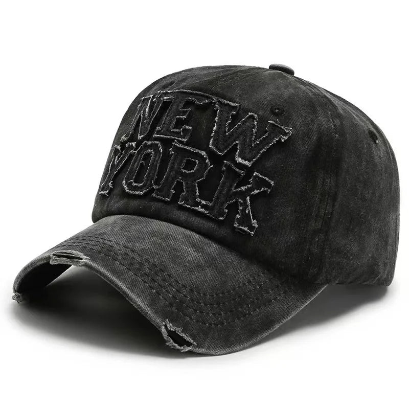 Retro New York Letter Embroidery Baseball Caps Spring Summer Men Women