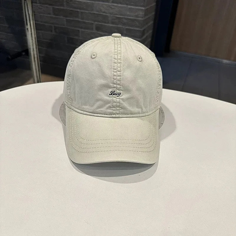 Spring Summer Simple Embroidered Letter Baseball Cap