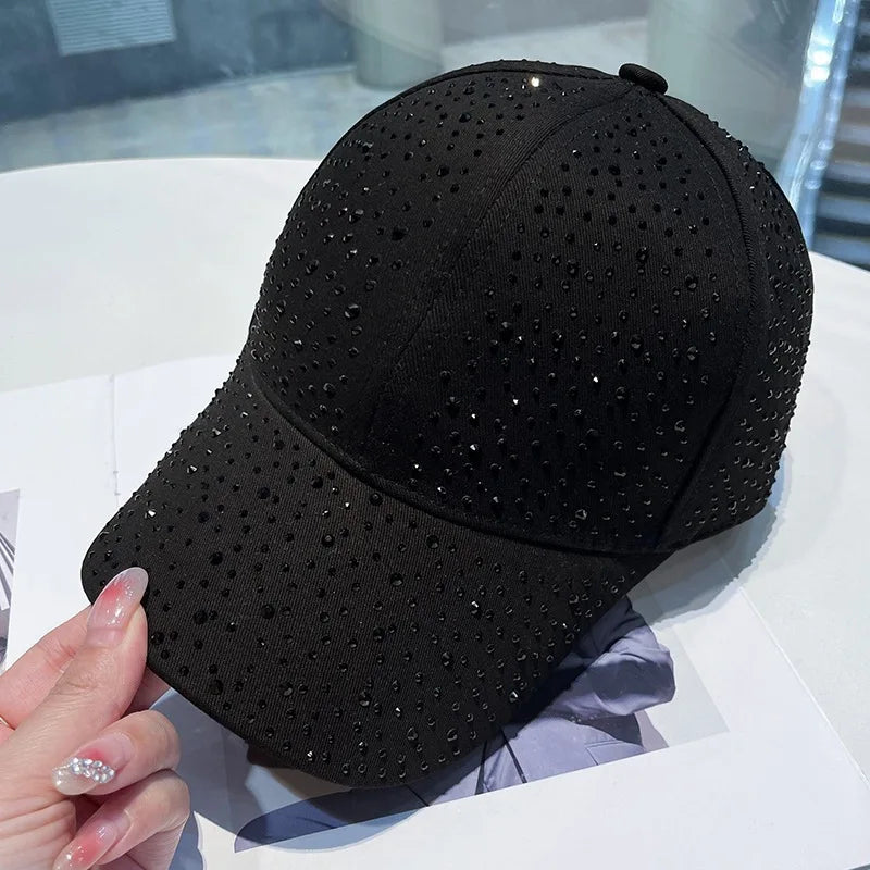 Full Body Rhinestone Baseball Cap Men Women