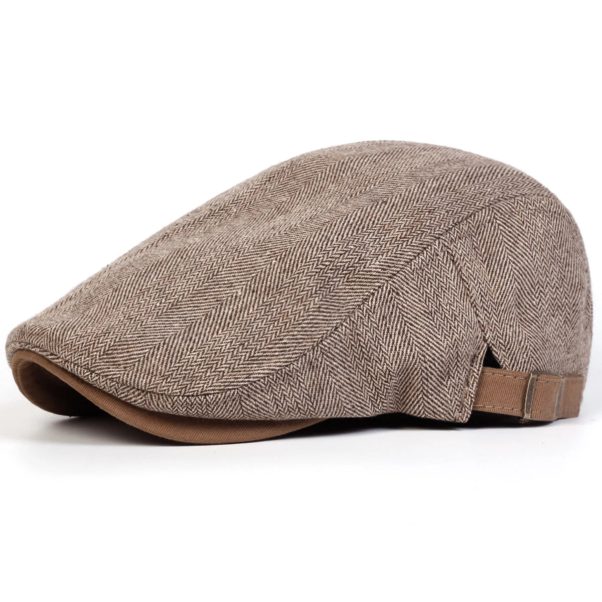 Men Retro Herringbone Grid Newsboy Caps British Painters Hats, Flat Cap Hip Hop Berets
