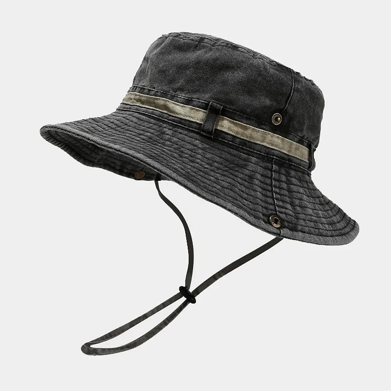 2024 Four Seasons Cotton Solid Bucket Hat Fisherman Hat