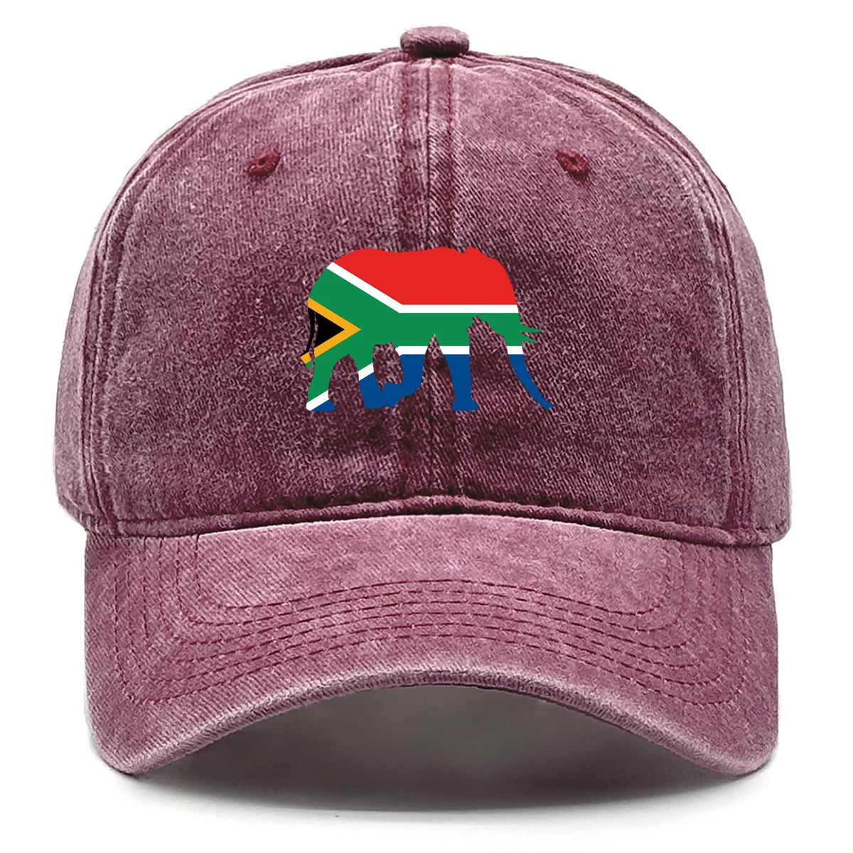 South Africa Elephant Flag Baseball Cap Adjustable