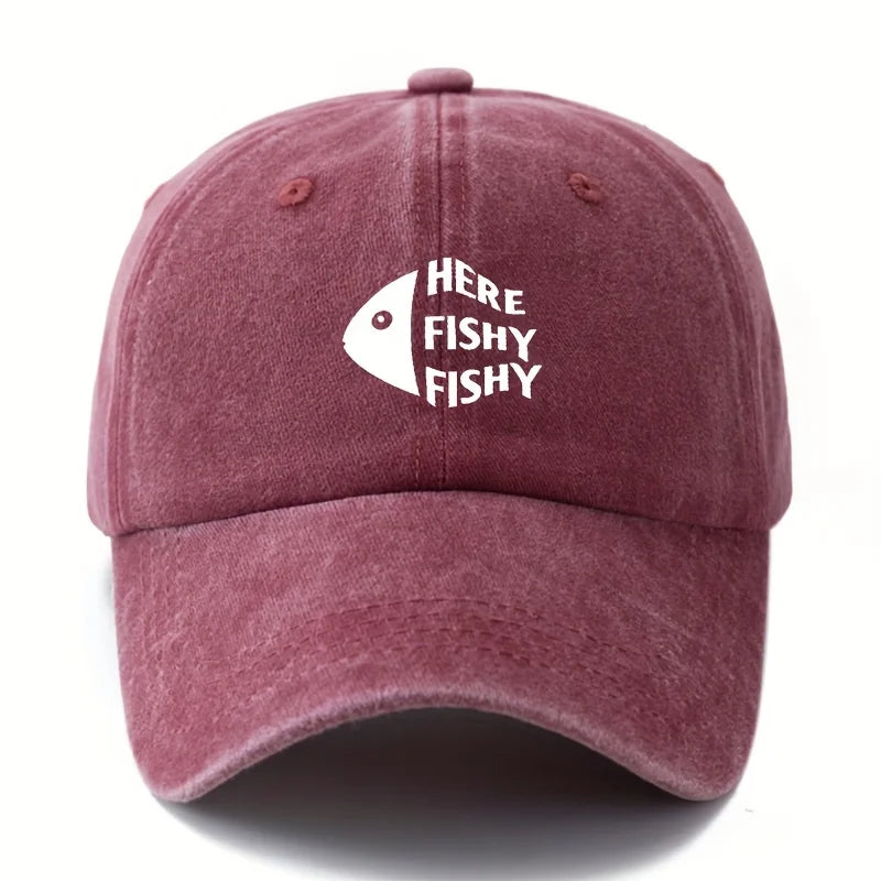 Men's and Women's Printed Fish Head Baseball Caps