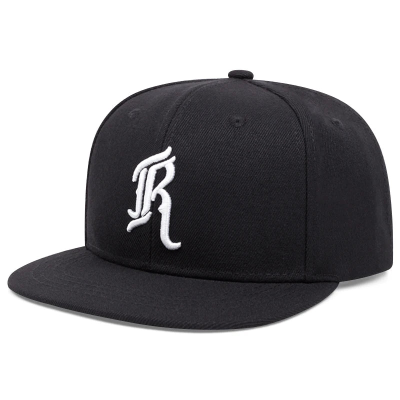 Fashionable Simple Flat Brimmed Hat JR Embroidered Street Dance Hip Hop