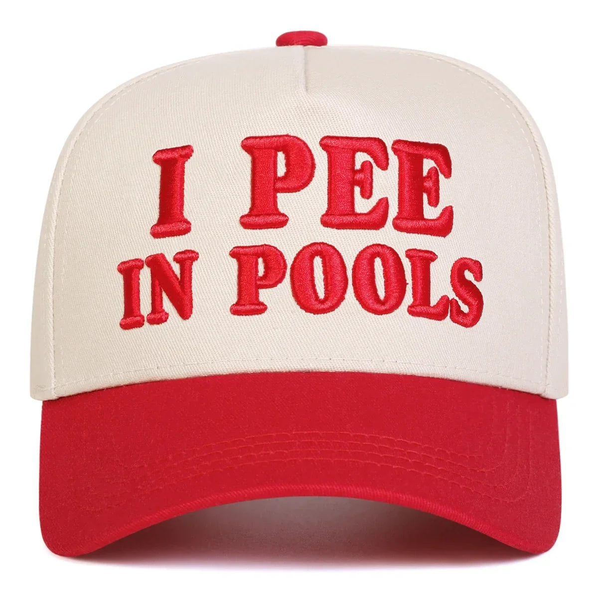 Unisex I Pee In Pools Letter Embroidery Baseball Caps Spring and Autumn