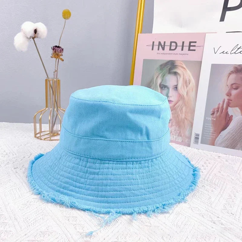 Unisex Bucket Hat, Versatile Women's Sun Protect Beach Cap