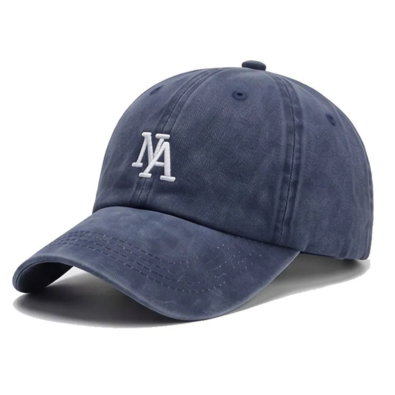 Washed Embroidered Letter Cap Retro Face Small Soft Top Baseball Cap Spring And Autumn Travel Sun Protection Hat