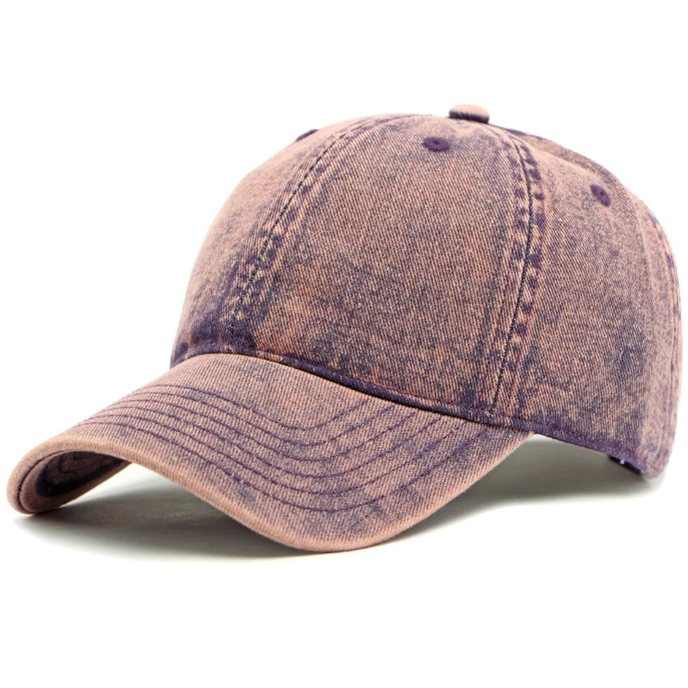 Baseball Cap Men Women Washed Cotton 6 Panels Baseball Hat