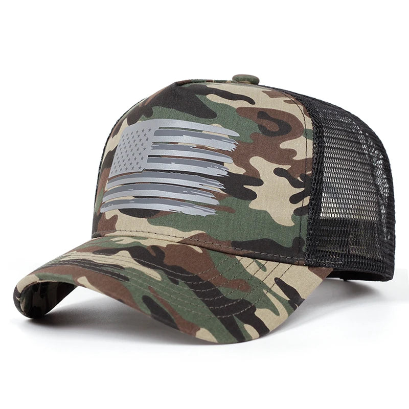 Fashion Baseball Hat American Flag Printed Street Hip Hop Hat Outdoor