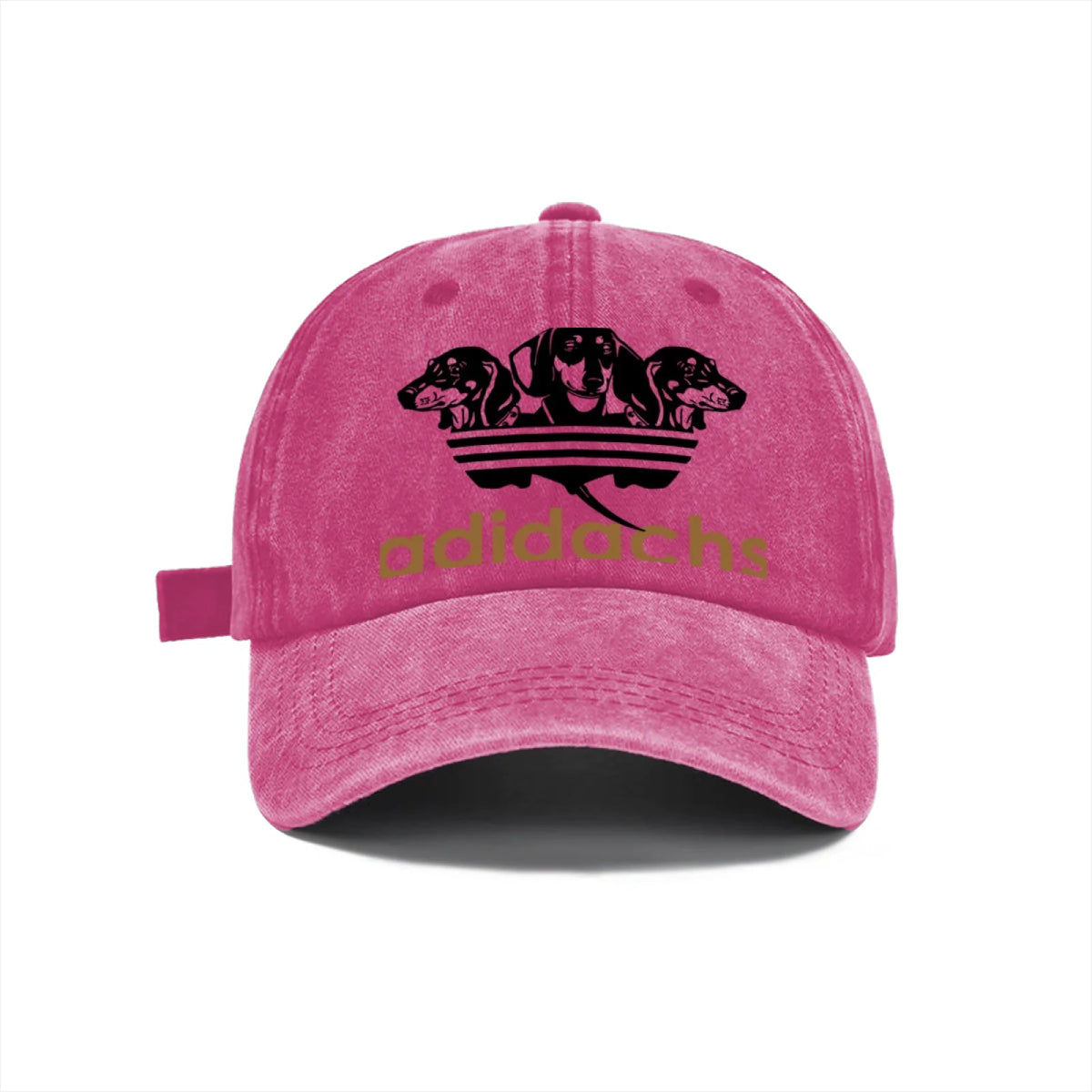 Vintage Washed Baseball Cap Unisex Distressed Snapback Hat Grey Dachshund Dog Graphic Embroidery Adjustable Dad Hat Streetwear