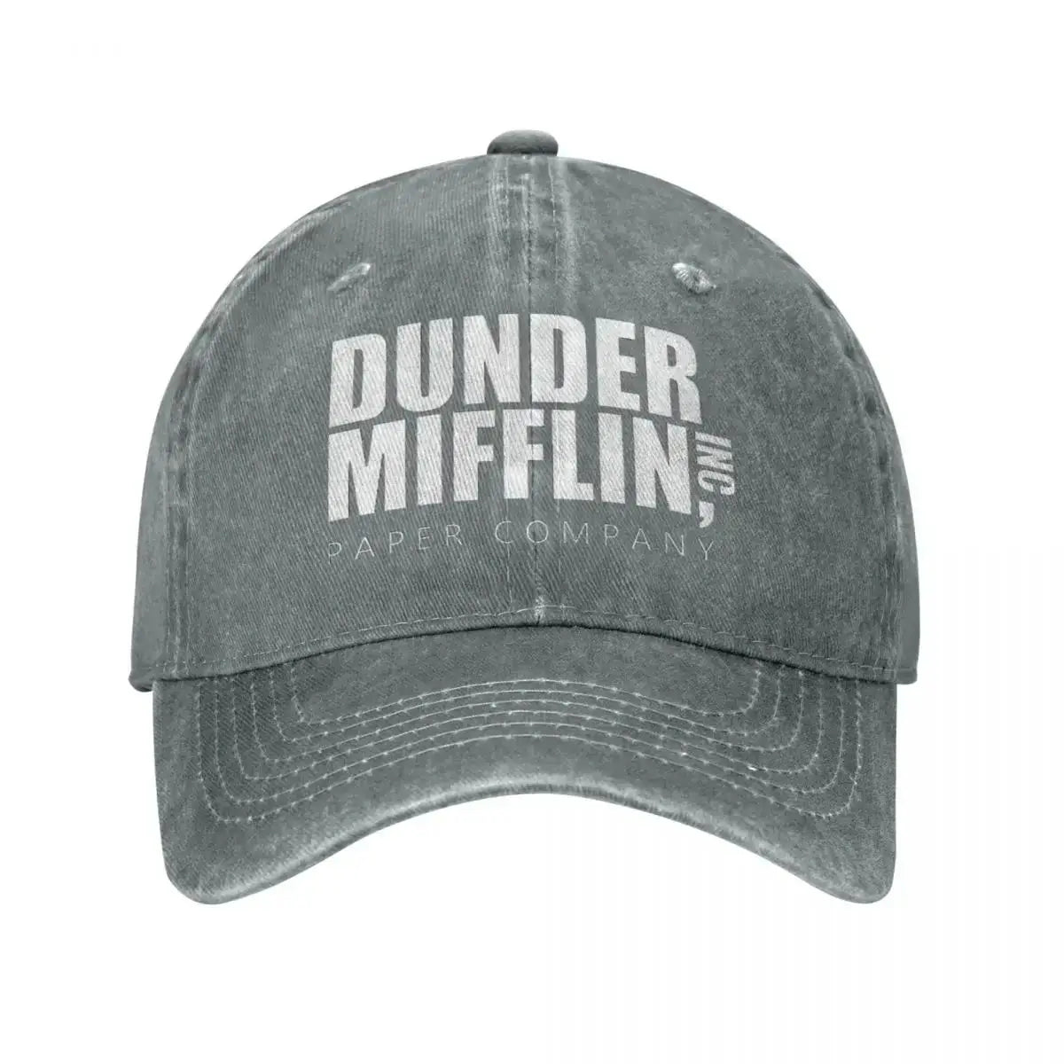 Classic Dunder Mifflin Logo Baseball Caps Men Women Distressed Denim Washed Sun Cap