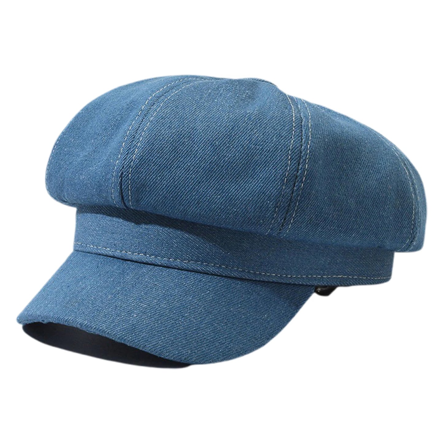 Women's Denim Newsboy Beret Cap Visor Cap