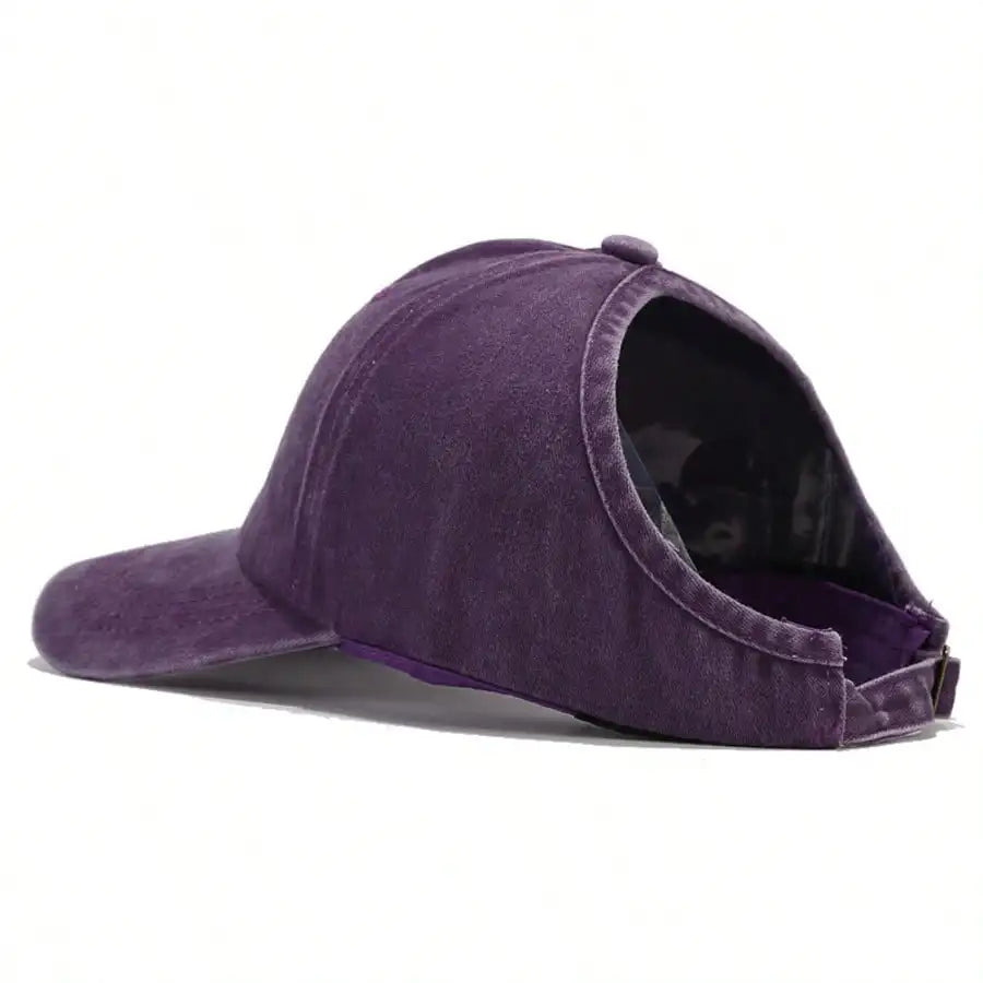 Outdoor Casual Bucket Hat With Ponytail Hole