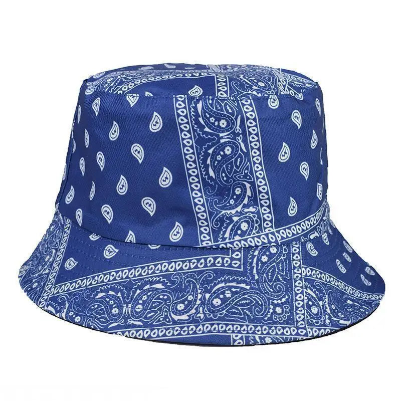 Fashion Men Fisherman Hat Summer New Paisley Design Double-sided Bucket Hat