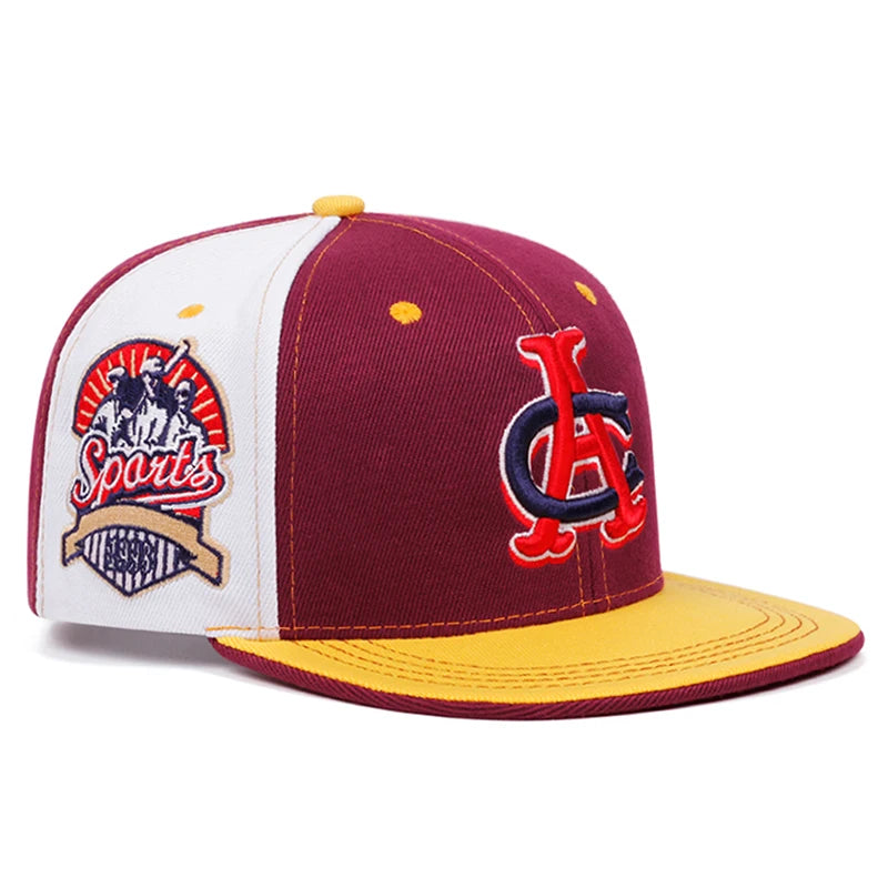 Creative Baseball Hat CA Embroidered Color Blocked Street