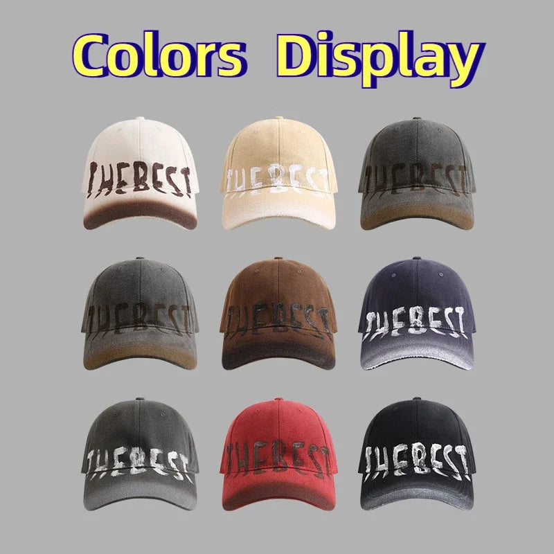 XXL Oversize Vintage Baseball Caps Letters Big Head