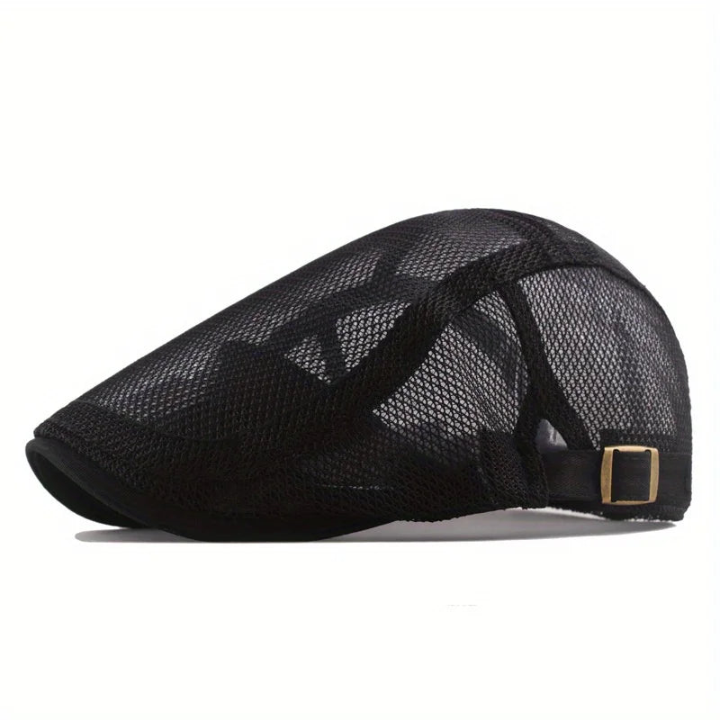 Outdoor Sun Hats Breathable Mesh Newsboy Cap Beret Men's Casual Hat
