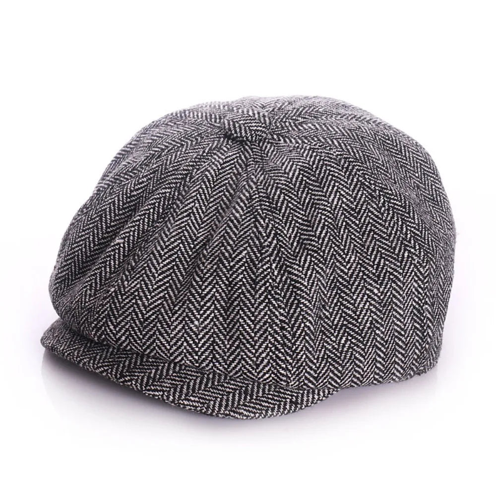 New Tweed Kids Beret Cap Vintage Style Cute Retro Newsboy Hat