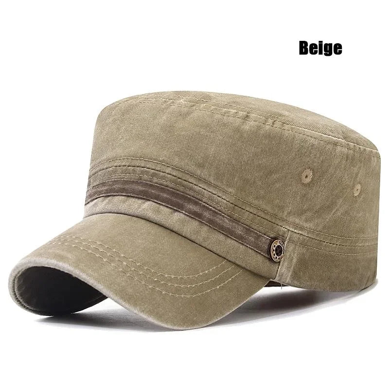 Cotton Breathable Button Cap, Middle-Aged And Young Dad Outdoor Sun Hat