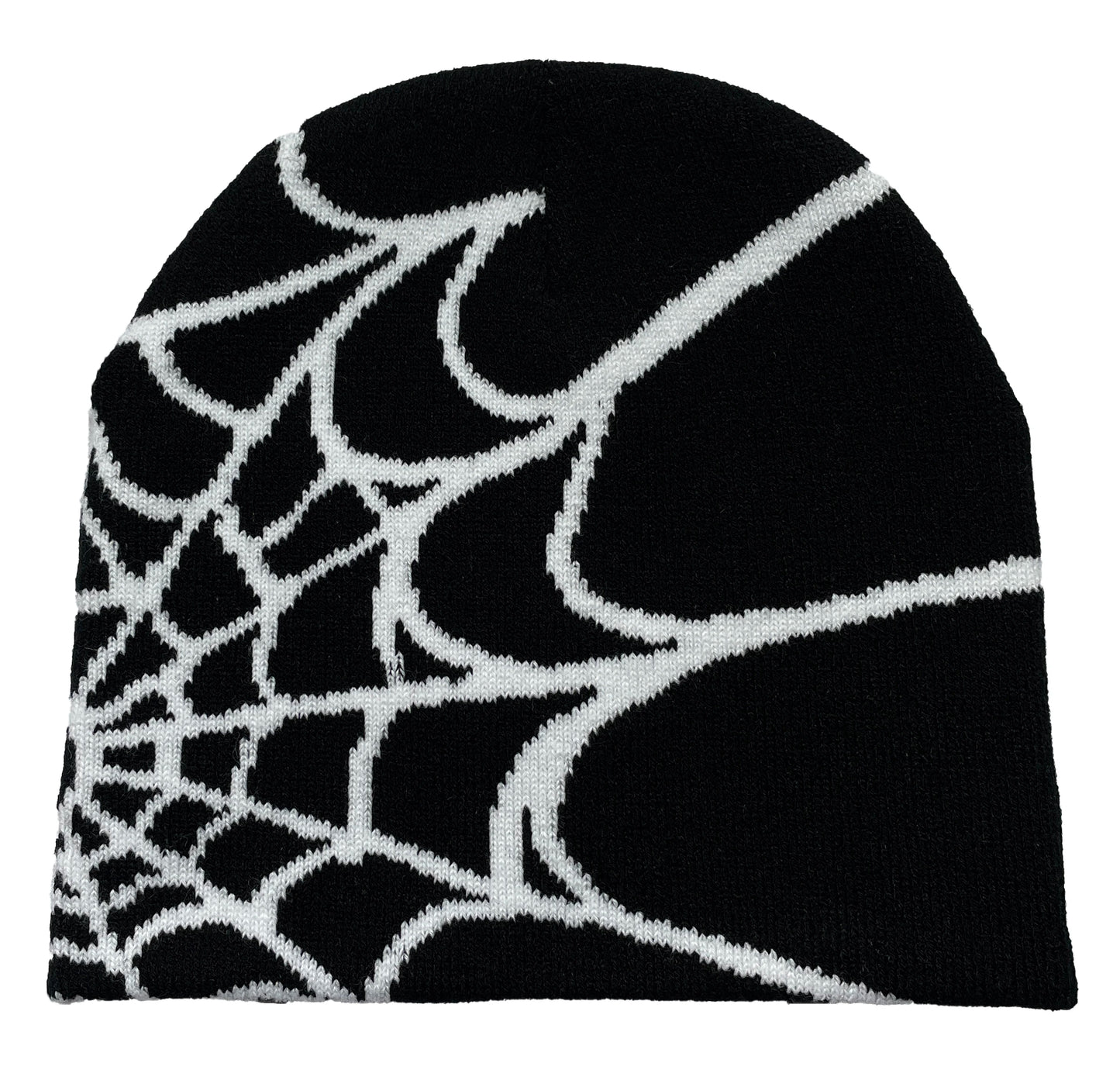 Unisex Spider Web Printed Knit Hat, Warm Outdoor Pullover Hat Personality