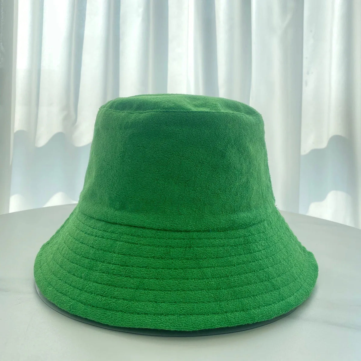 Women Girls Bucket Caps Towel Fabric Soft Hand Feet Outdoor
