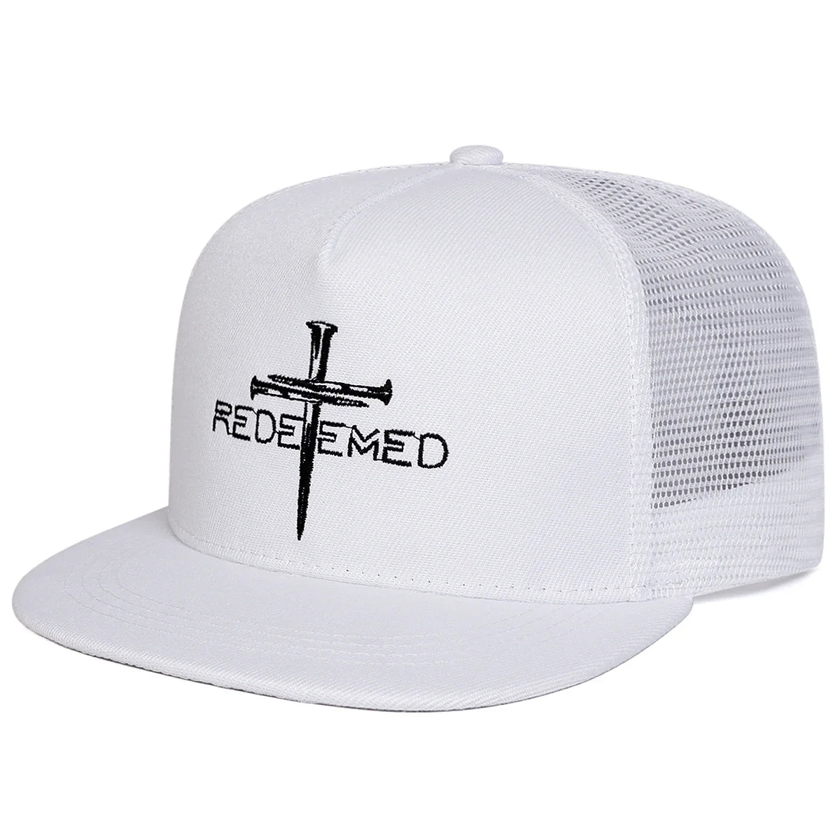 Cross Embroidery Hip-Hop Net Hats Spring Summer