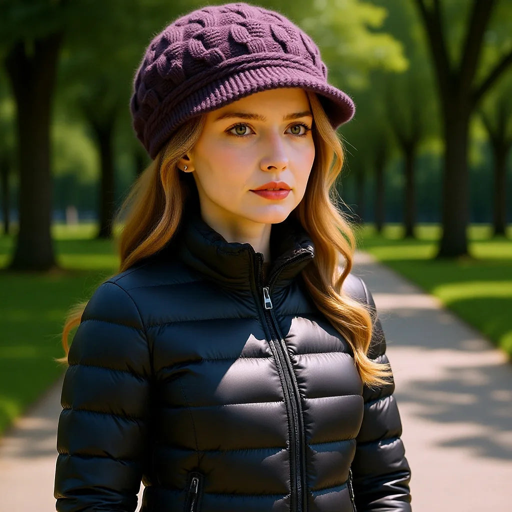 Fried Dough Twists Knit Hat Plush Thickened Warm Wool Hat