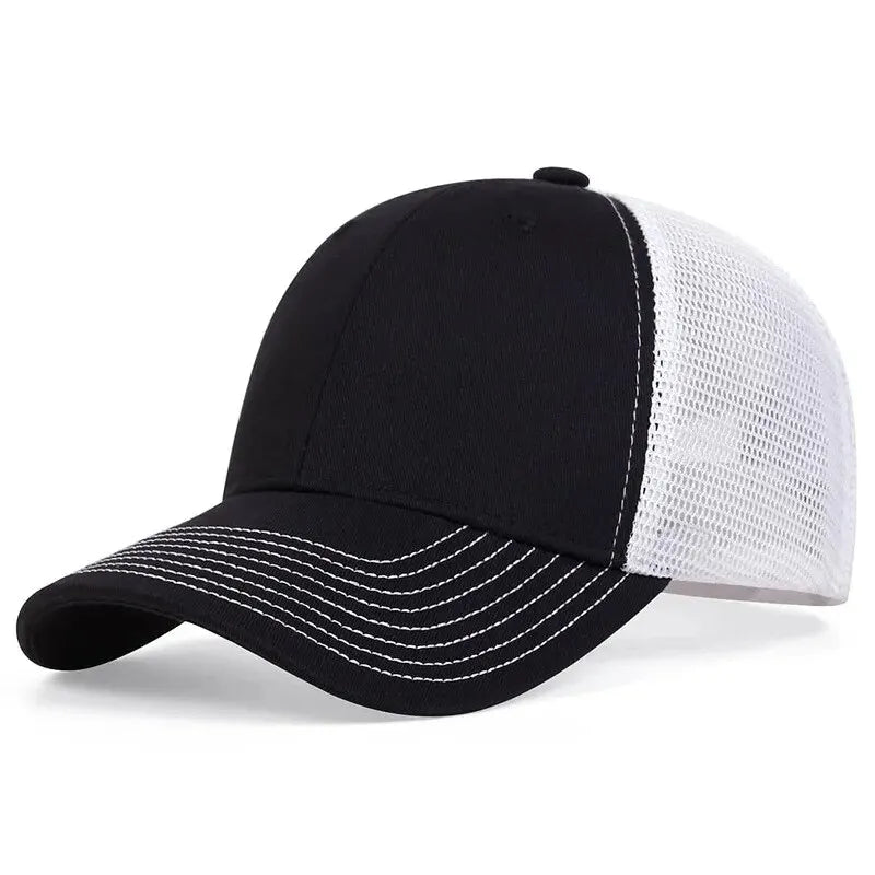 Unisex 8 Lines On The Brim Of The Hat Baseball Net Caps