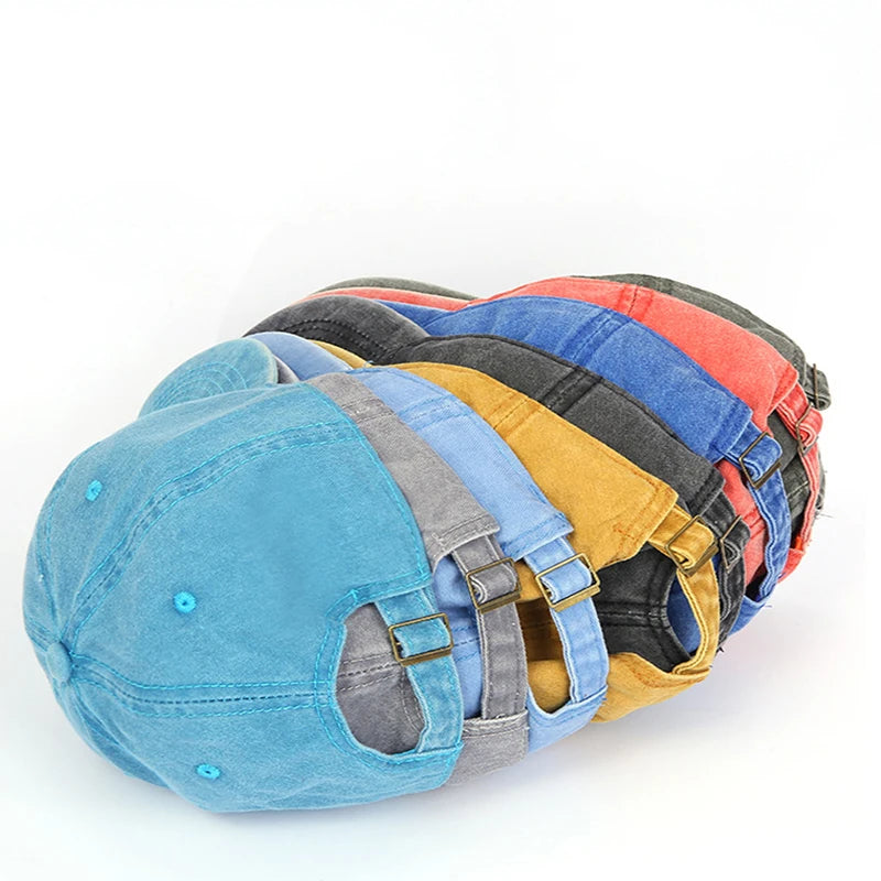 Washed Baseball Cap Embroidered Snapback Hats