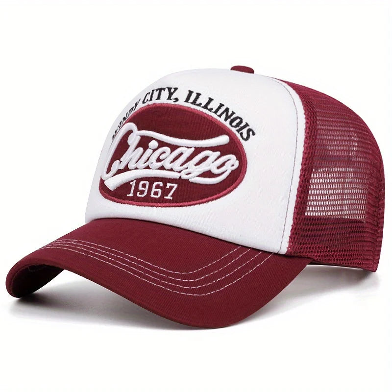Chicago 1967 Embroidered Letter Baseball Cap Outdoor Sports