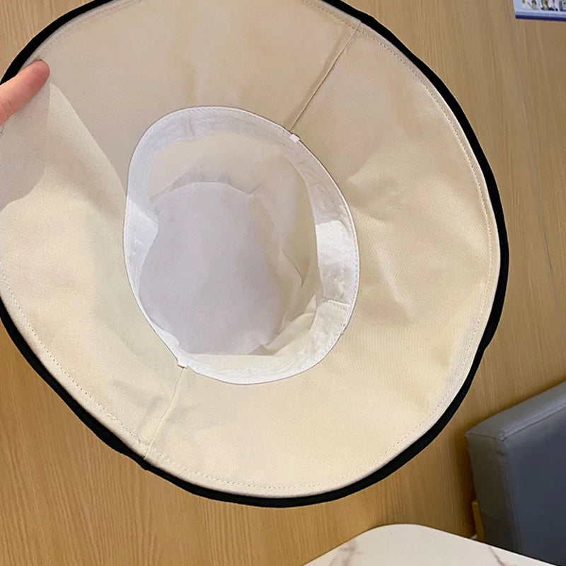 Women Summer Wide Brim Striped Bucket Hat