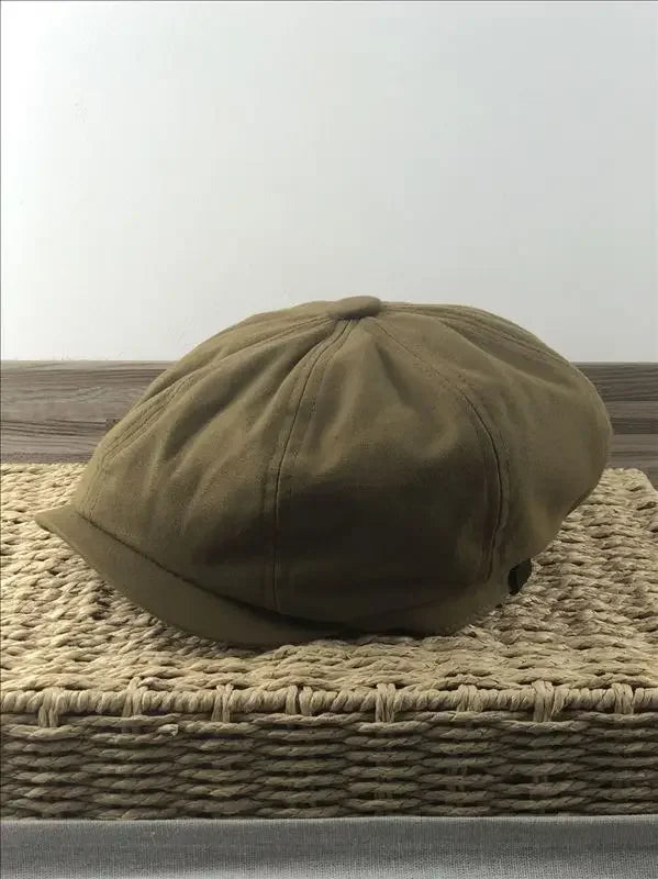 Cotton Linen Octagonal Ivy Hat Women Fashion Berets
