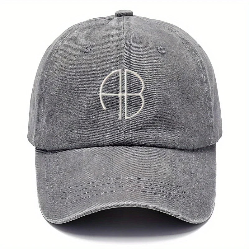Simple Versatile Printed Washed Vintage Soft Top Baseball Cap For Men And Women