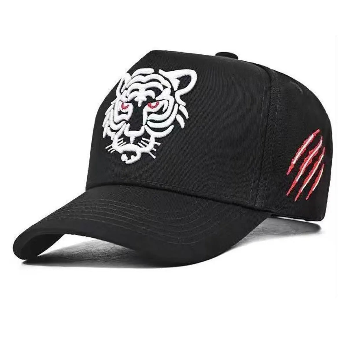 Tiger Head Embroidered Baseball Cap For Men And Women