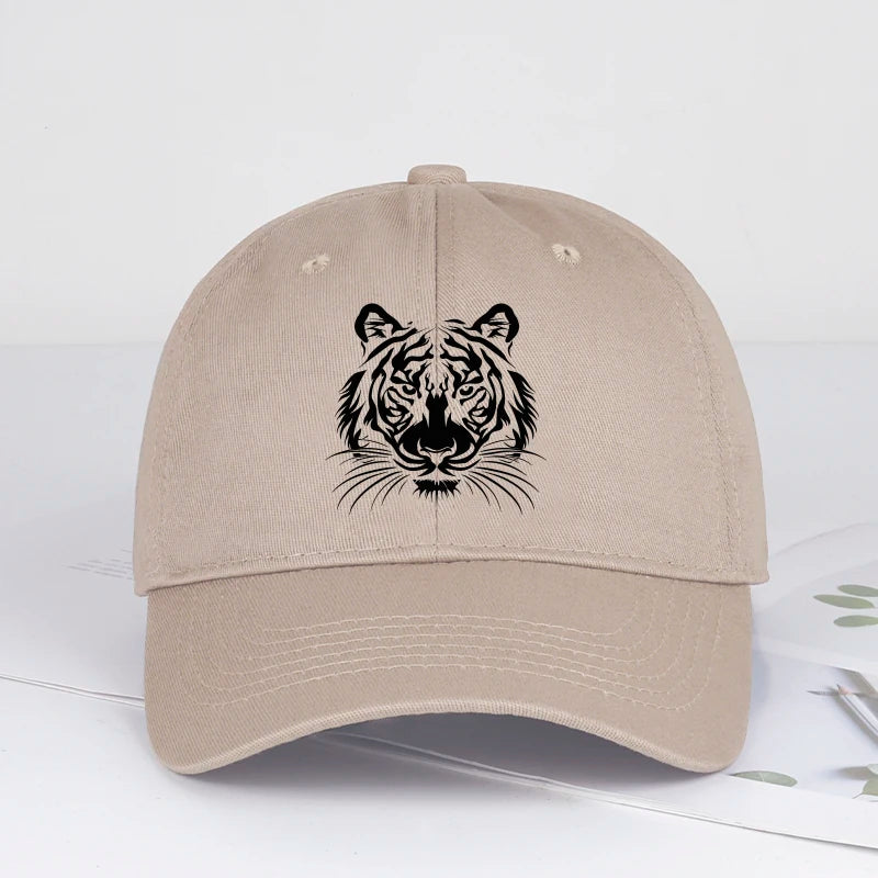 Tiger Head Print Baseball Cap Bold Vintage Wild Style Daily Commute Outdoor Hiking Camping Travel Perfect Gift