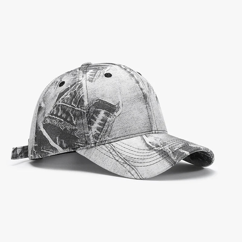 Men Women Baseball Cap Tie Dye Spring Autumn Trendy Graffiti