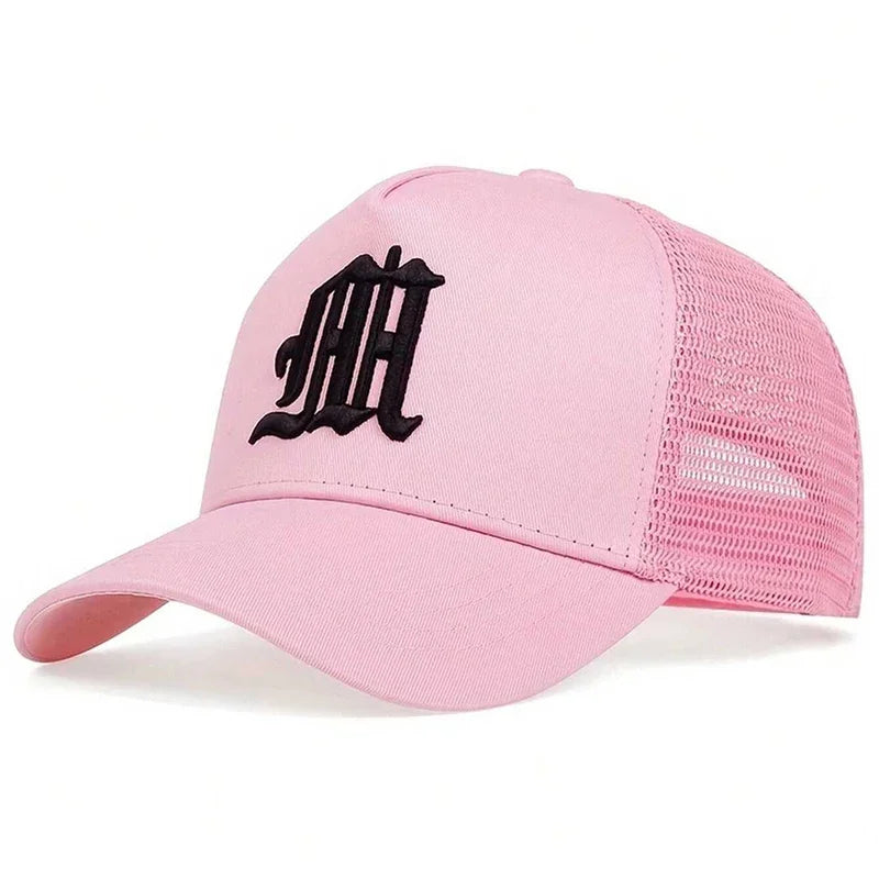 Unisex M Letter Embroidery Baseball Net Caps Hip Hop Cap Spring Summer
