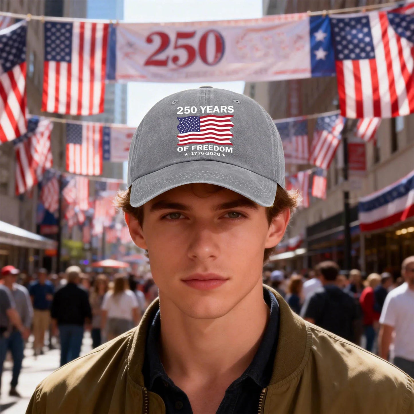 Hot Baseball Cap Classic Style Independence Day 250th Anniversary
