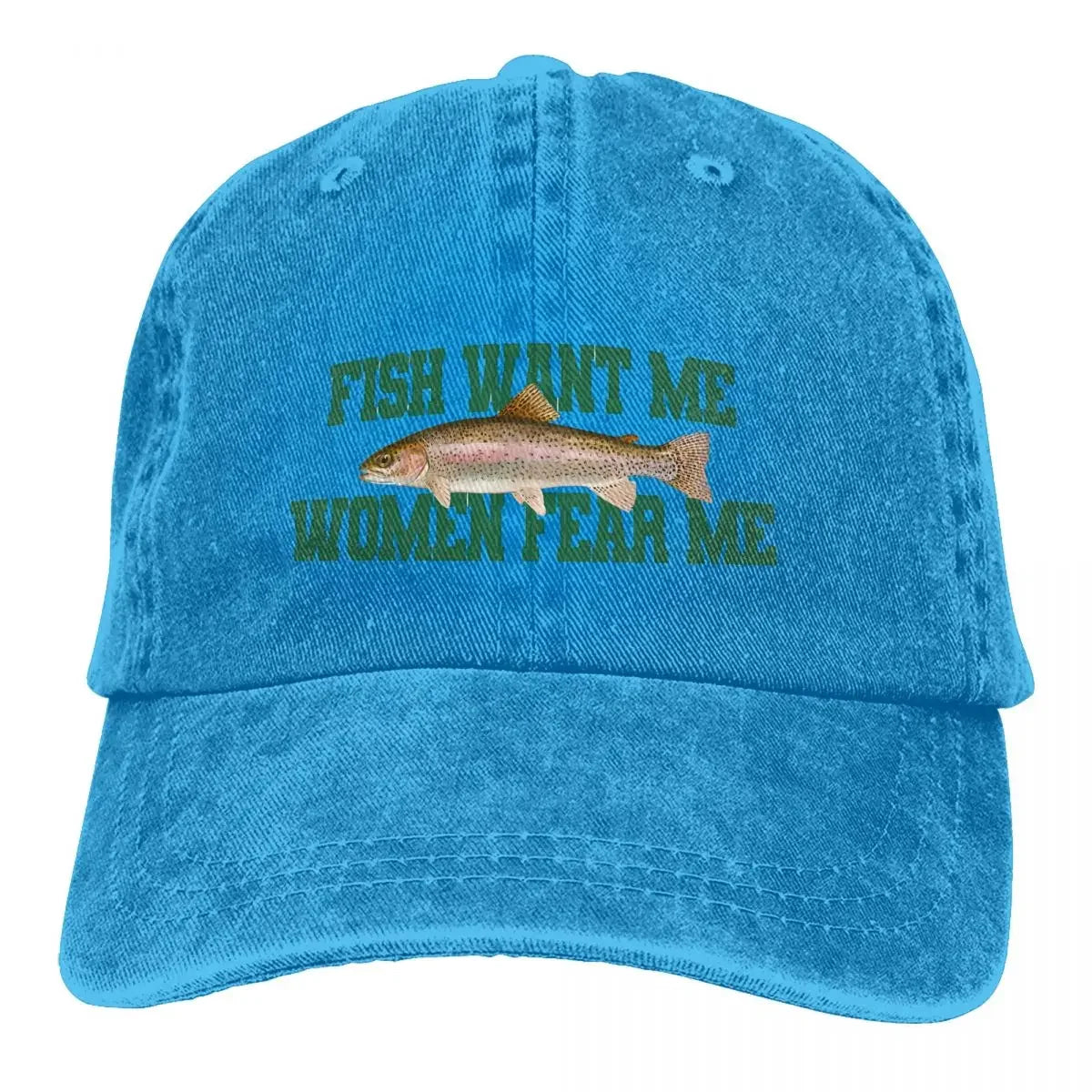 Pure Color Dad Hats Fish Want Me Women