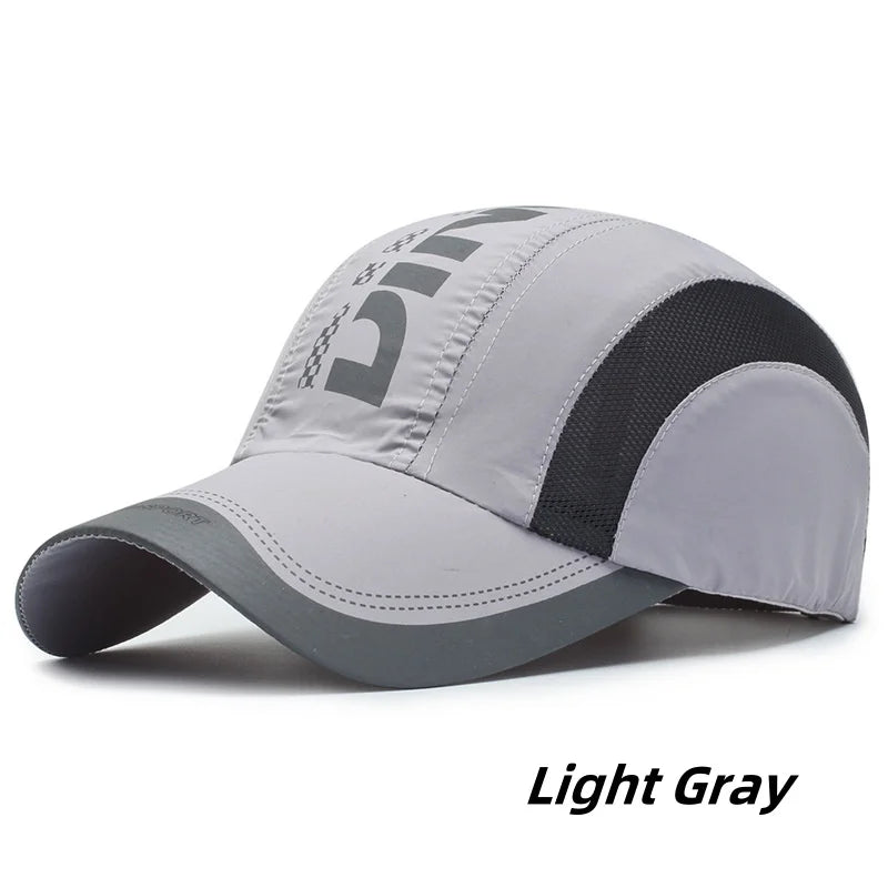 Summer Outdoor Sports Quick Drying Hat Thin Breathable Mesh Anti-UV